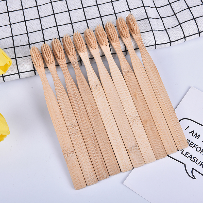 Bamboo Toothbrush Set - 10pcs/oral Natural Bamboo Fibre Tooth Brush
