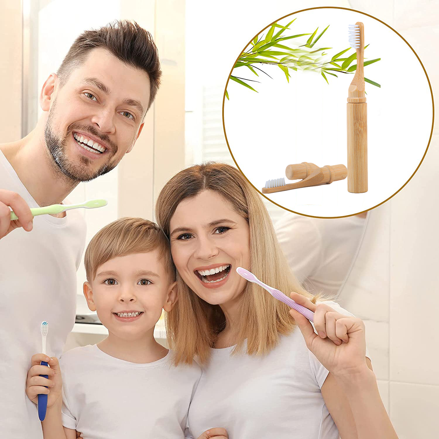 New  Bamboo Sleeve Toothbrush  – обзор и цена Bamboo Toothbrush Set