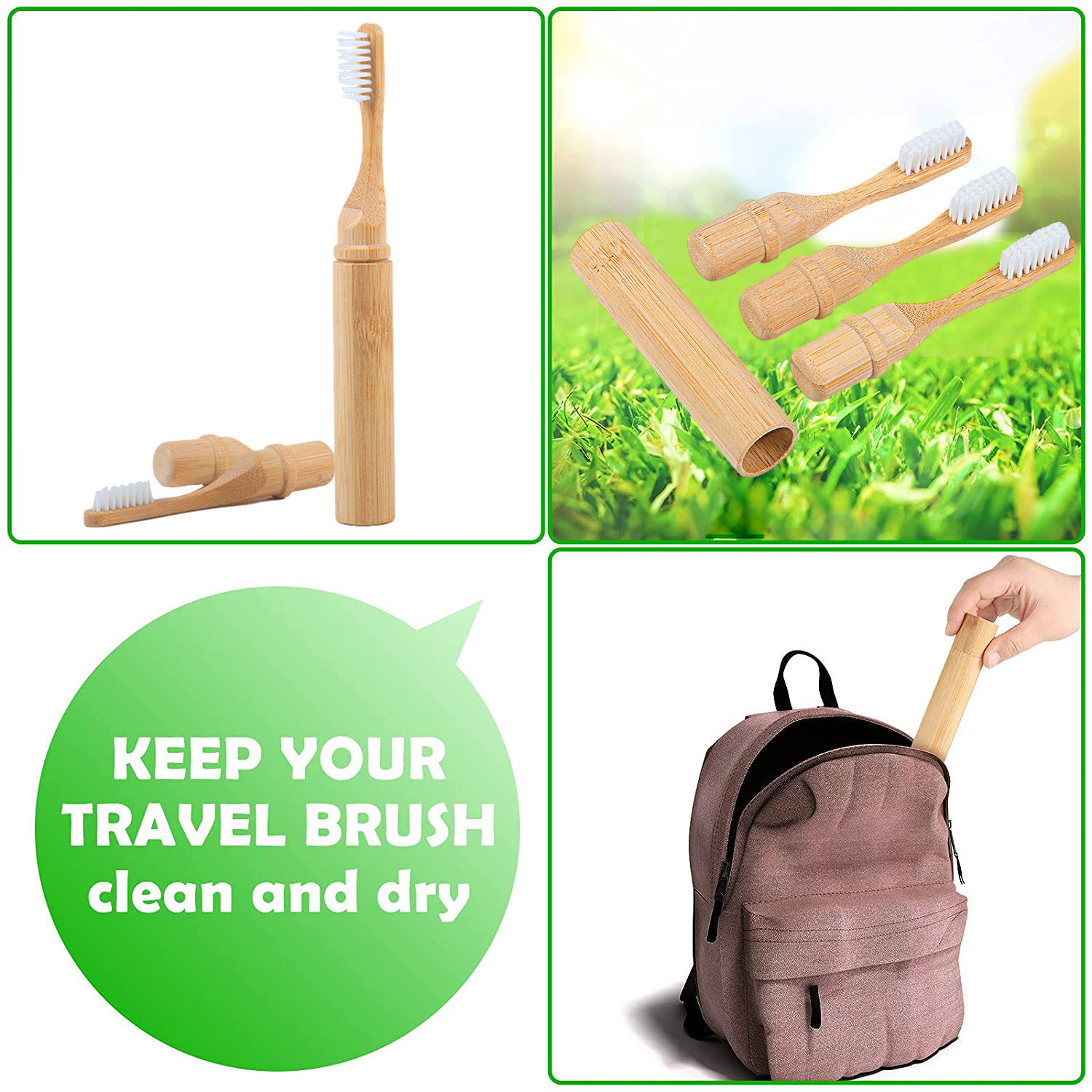 New  Bamboo Sleeve Toothbrush  – обзор и цена Bamboo Toothbrush Set