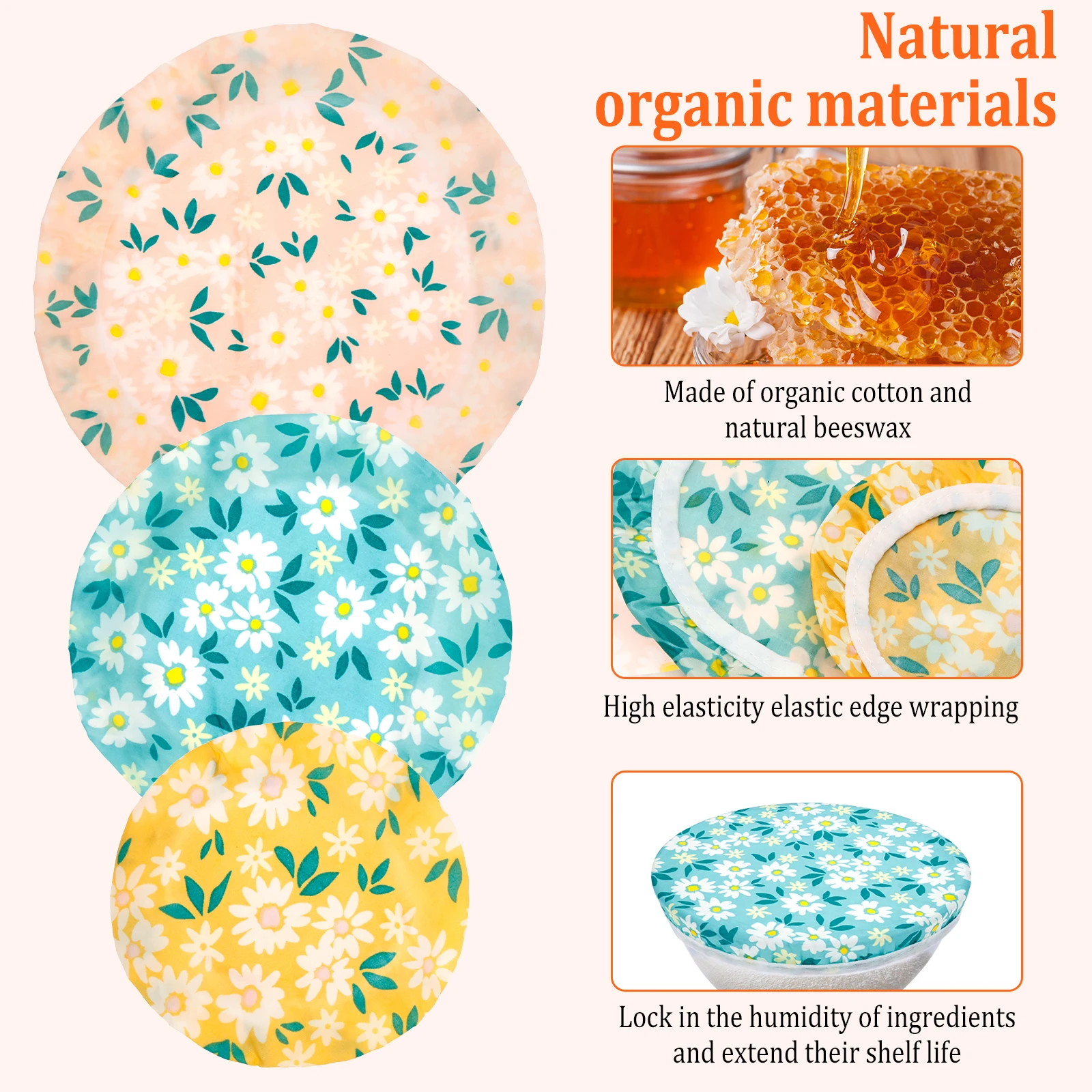 3Pcs Bowl Covers Cotton Beeswa – обзор и цена Beeswax Food Cover