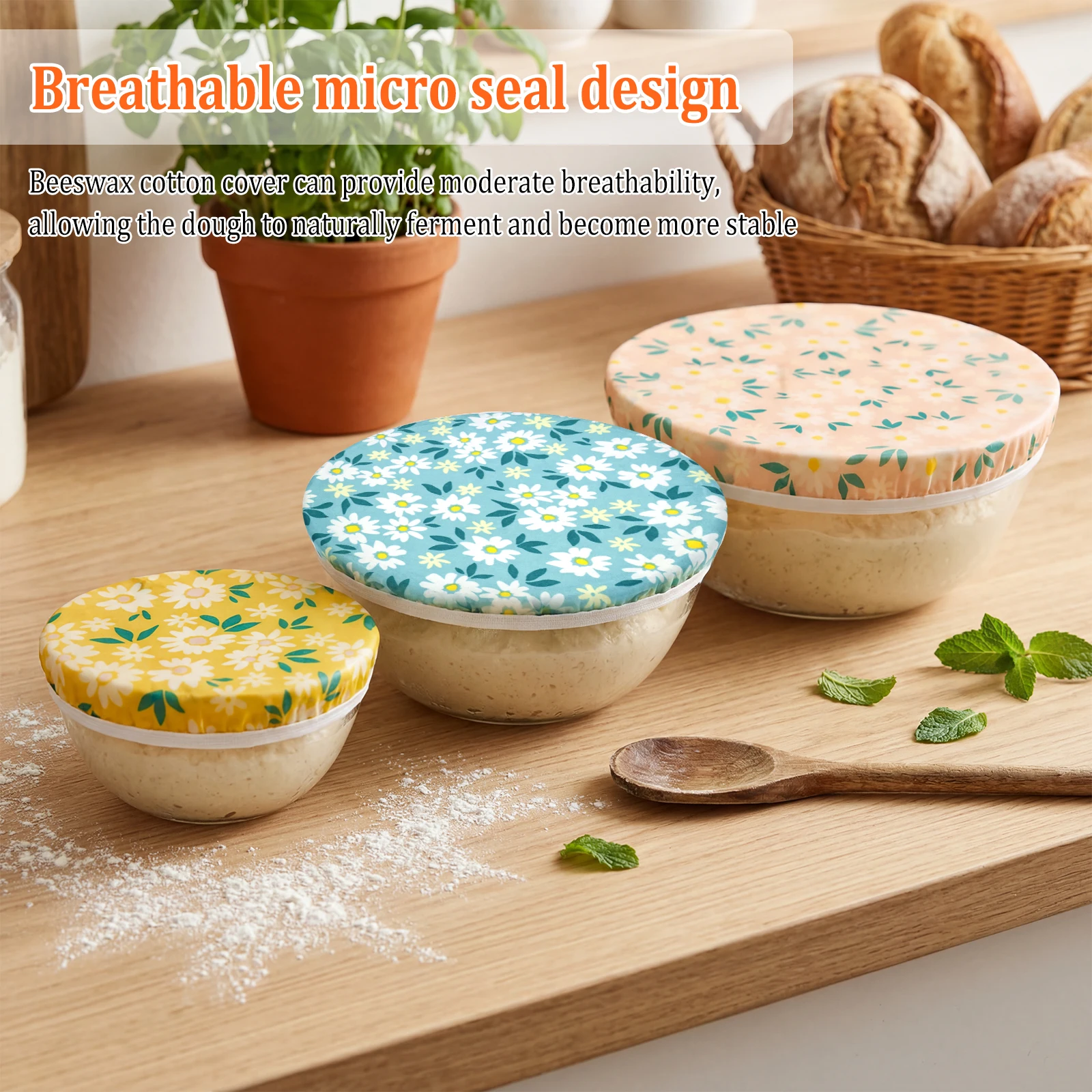 3Pcs Bowl Covers Cotton Beeswa – обзор и цена Beeswax Food Cover