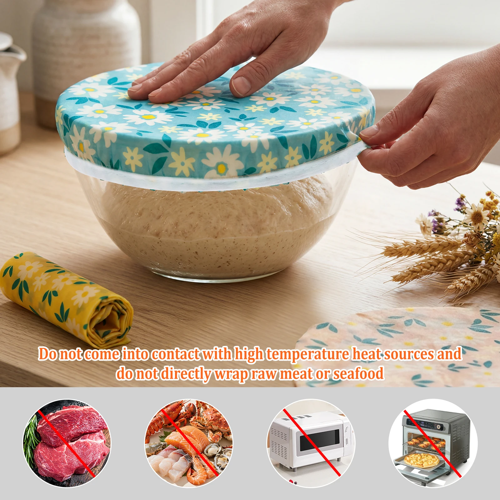 3Pcs Bowl Covers Cotton Beeswa – обзор и цена Beeswax Food Cover