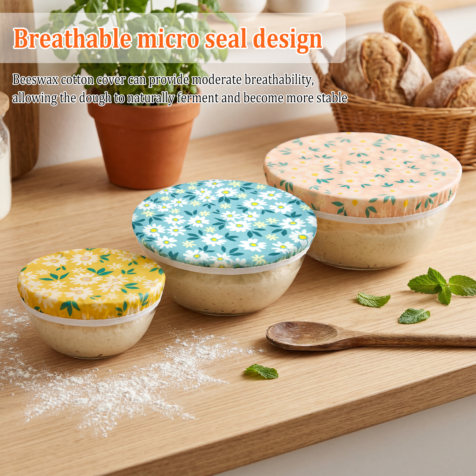 3Pcs Beeswax Bowl Cover Reusab – обзор и цена Beeswax Food Cover