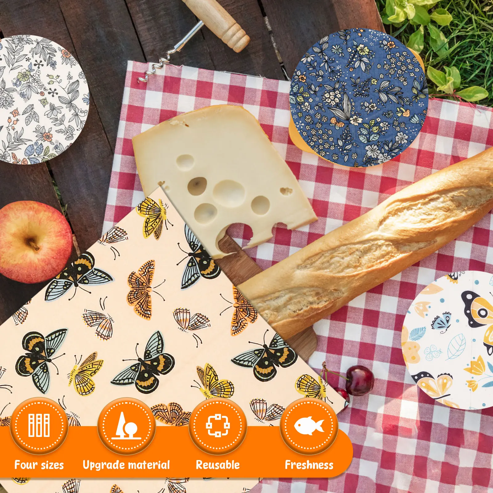 11 Pcs Beeswax Food Wrap Set R – обзор и цена Beeswax Food Cover