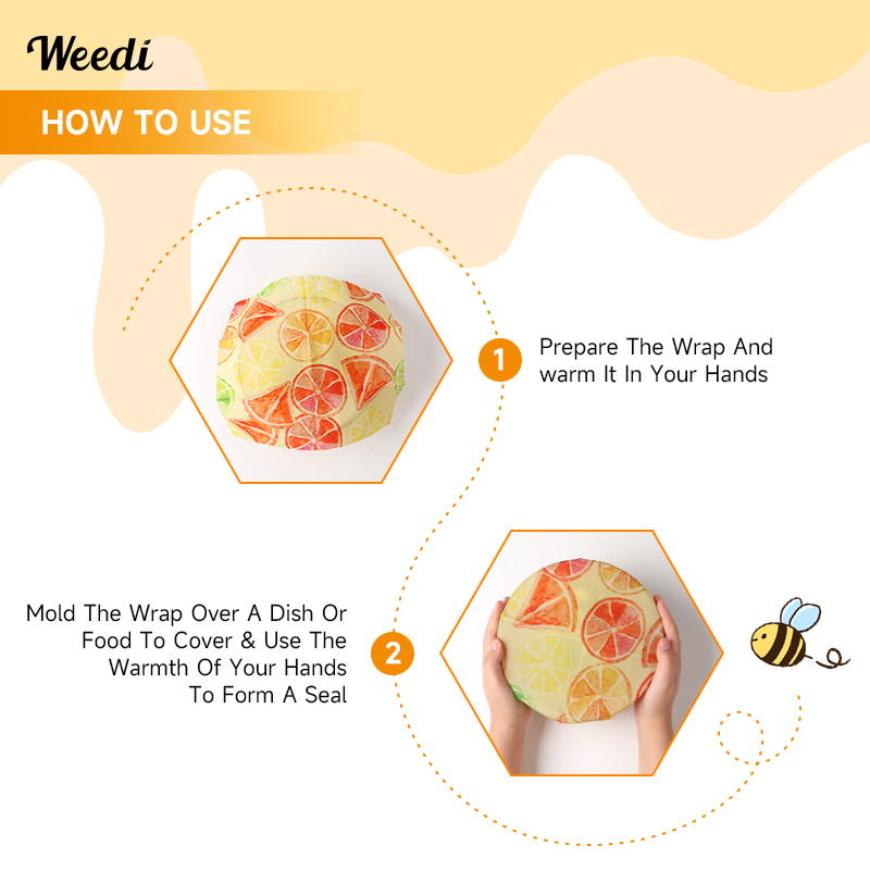 WEEDI 6PCS Plastic-Free Reusab – обзор и цена Beeswax Food Cover