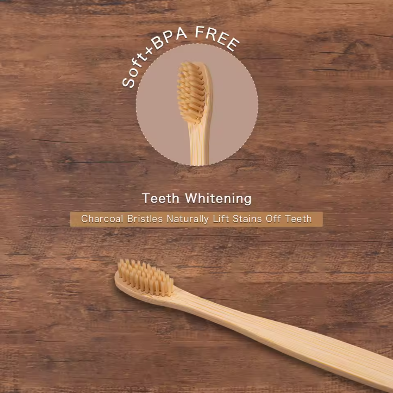 Single Cowhide Wrapped Bamboo  – обзор и цена Bamboo Toothbrush Set