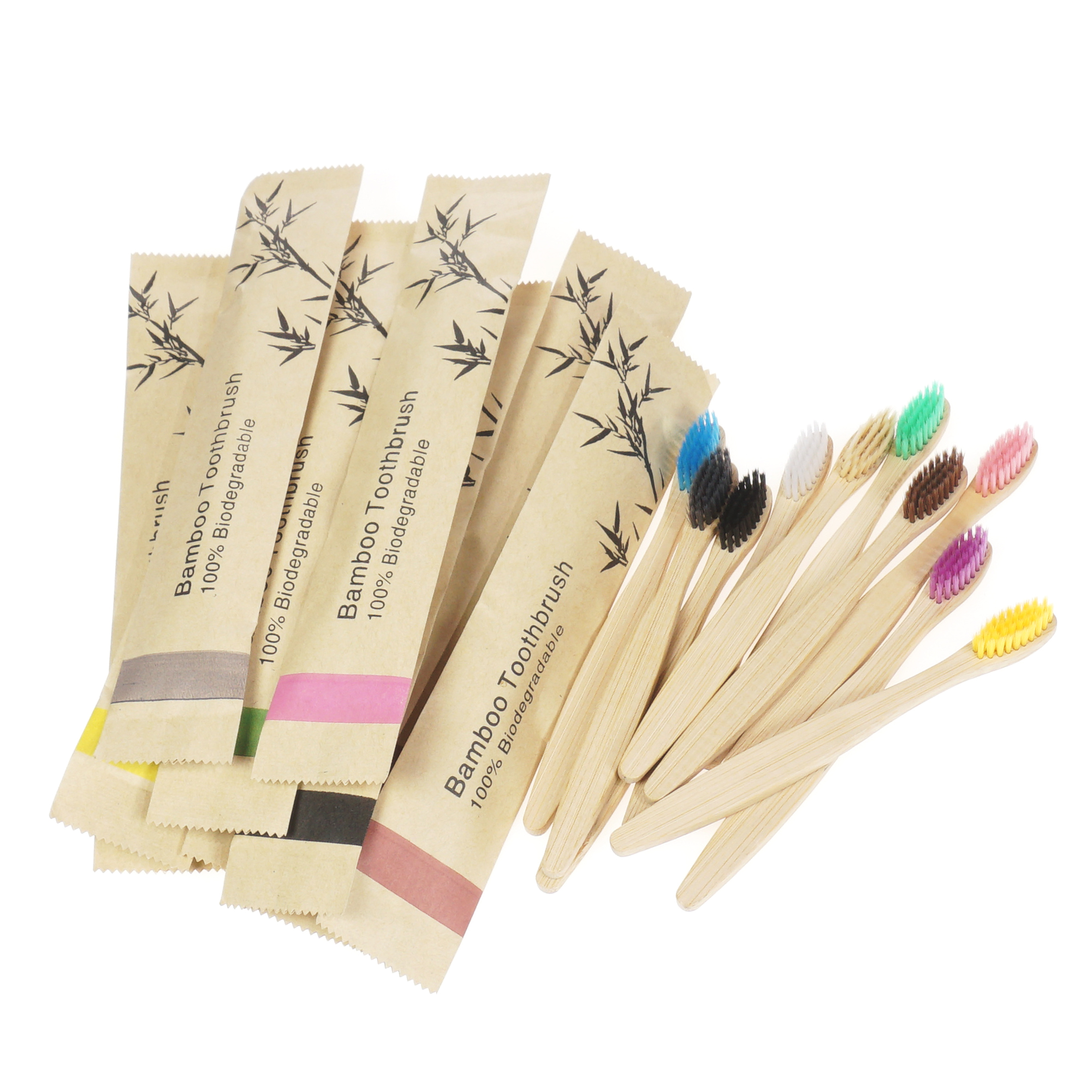 20Pcs Children's Colorful Toot – обзор и цена Bamboo Toothbrush Set