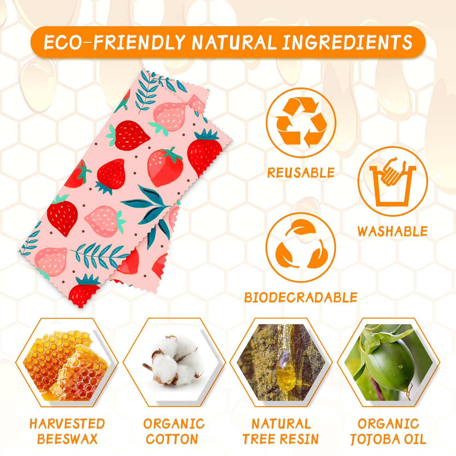 Reusable Beeswax Wrap Eco-Frie – обзор и цена Beeswax Food Cover