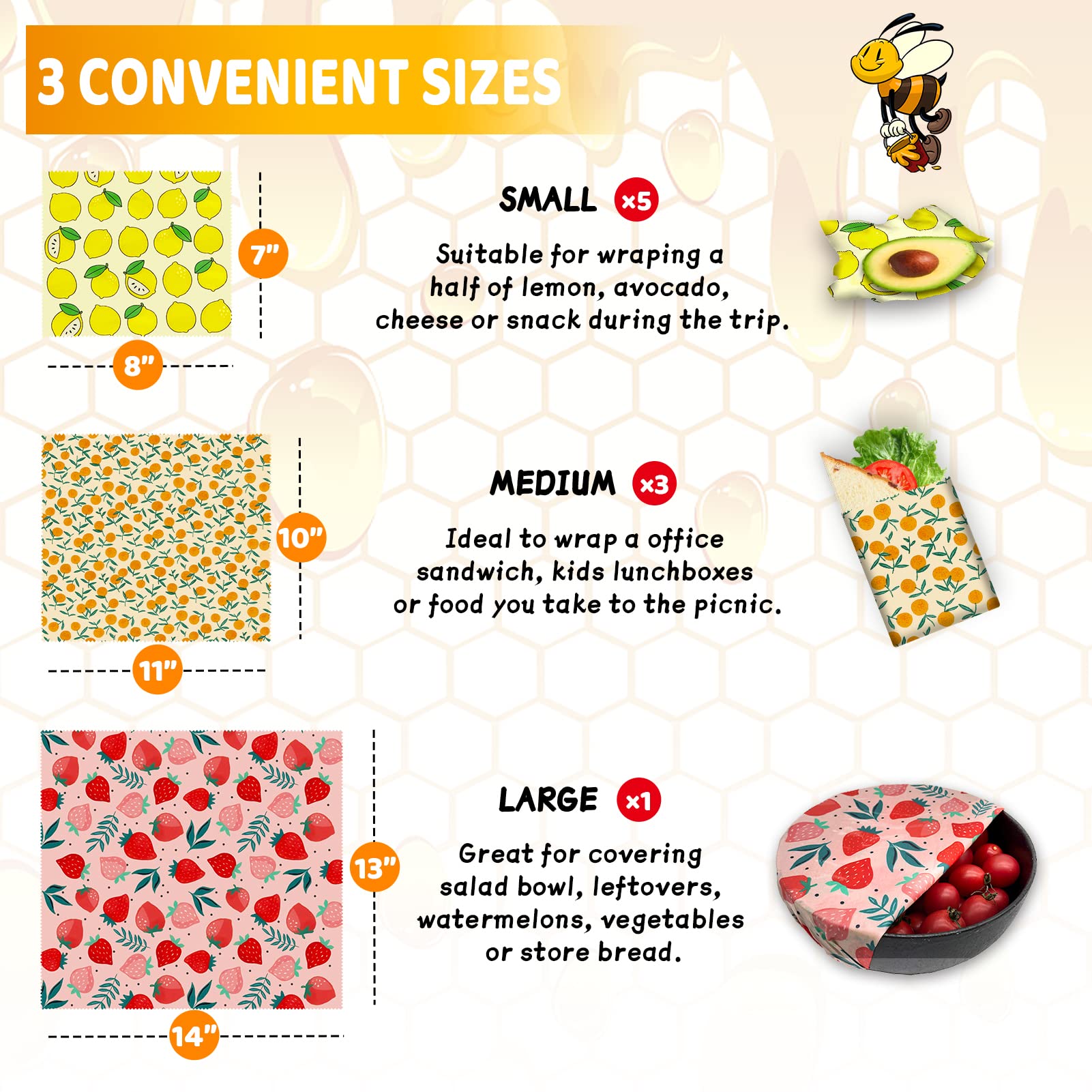 Reusable Beeswax Wrap Eco-Frie – обзор и цена Beeswax Food Cover