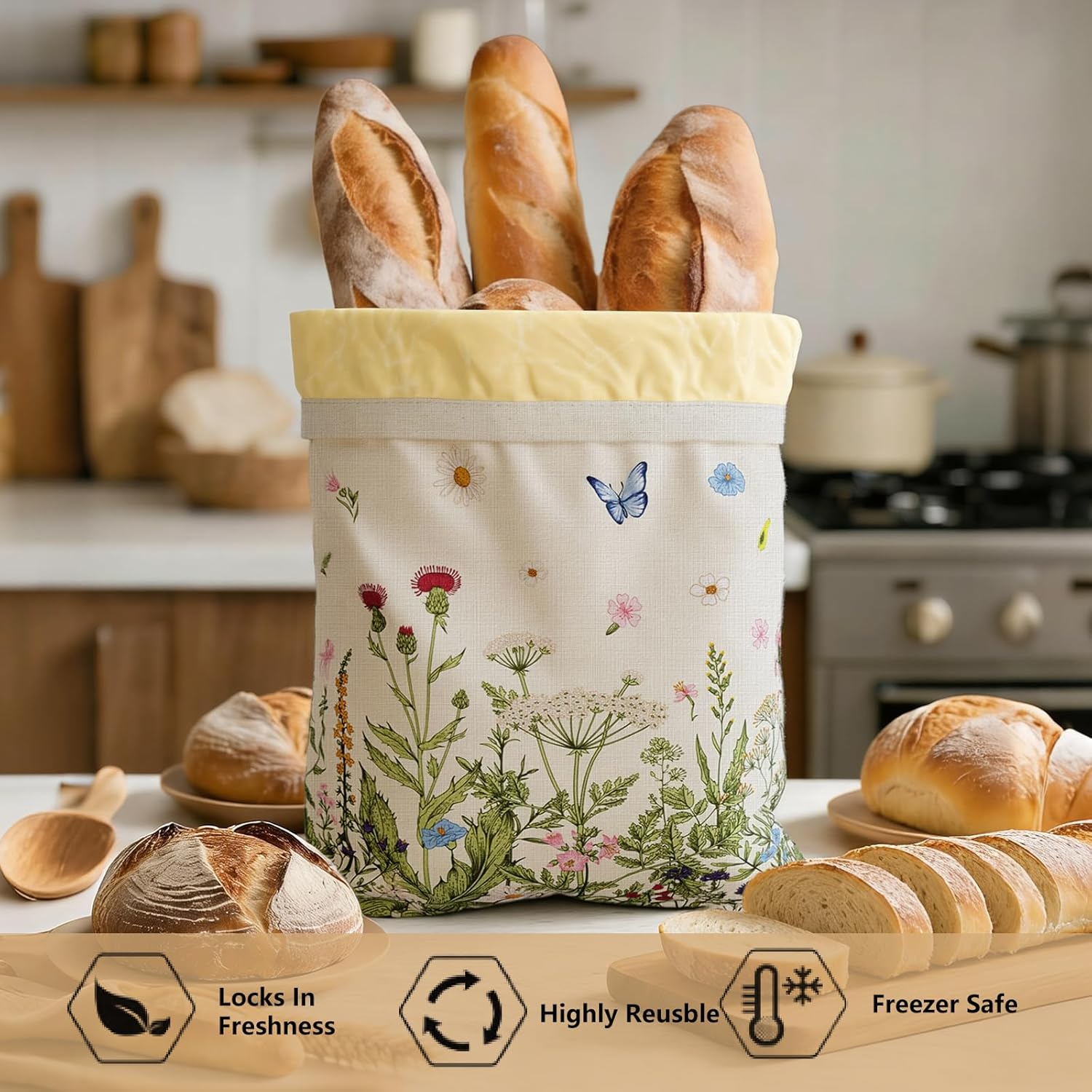 Reusable Beeswax Bread Bags fo – обзор и цена Beeswax Food Cover