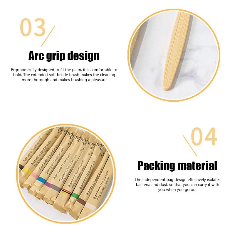 Bamboo Toothbrushes 100Pcs Eco – обзор и цена Bamboo Toothbrush Set