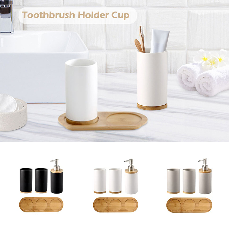 Ceramic Bathroom Set Fine Cera – обзор и цена Bamboo Toothbrush Set