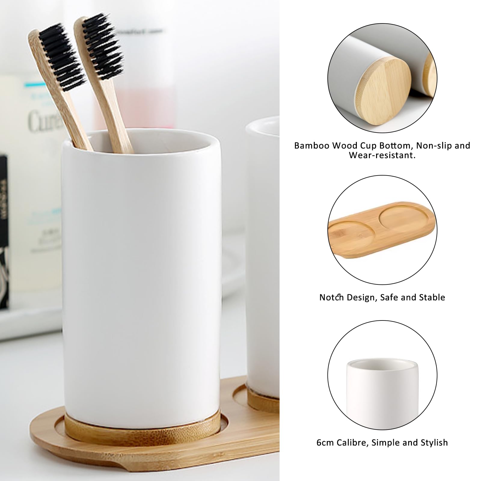 Ceramic Bathroom Set Fine Cera – обзор и цена Bamboo Toothbrush Set