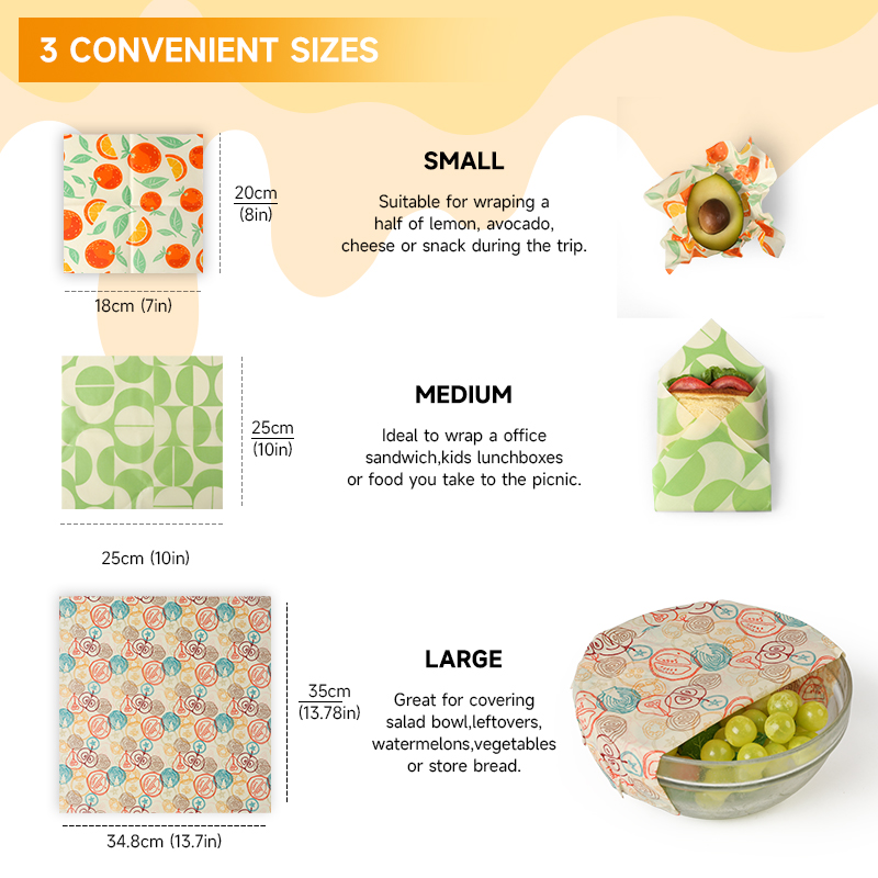 6pcs refrigerator freezing saf – обзор и цена Beeswax Food Cover